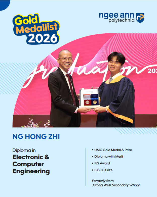 Alumni Ng Hong Zhi winning the gold medal